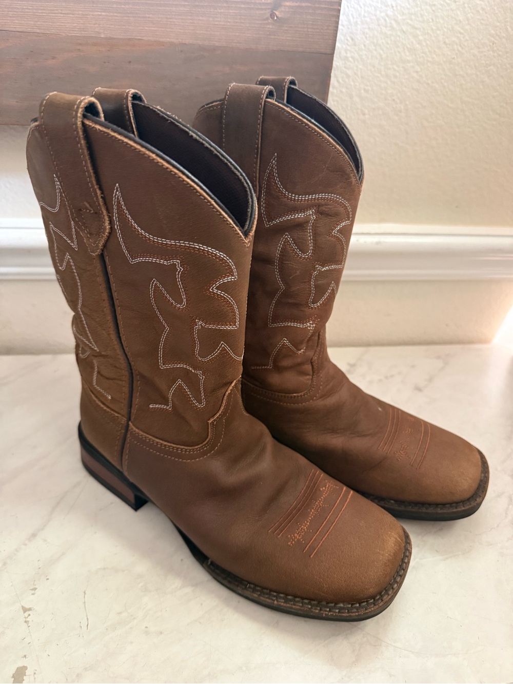Roper Brown Kids Western Cowboy Boots
